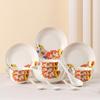 Baizi'en Floral Brokat Keramik Geschenk Geschirrset