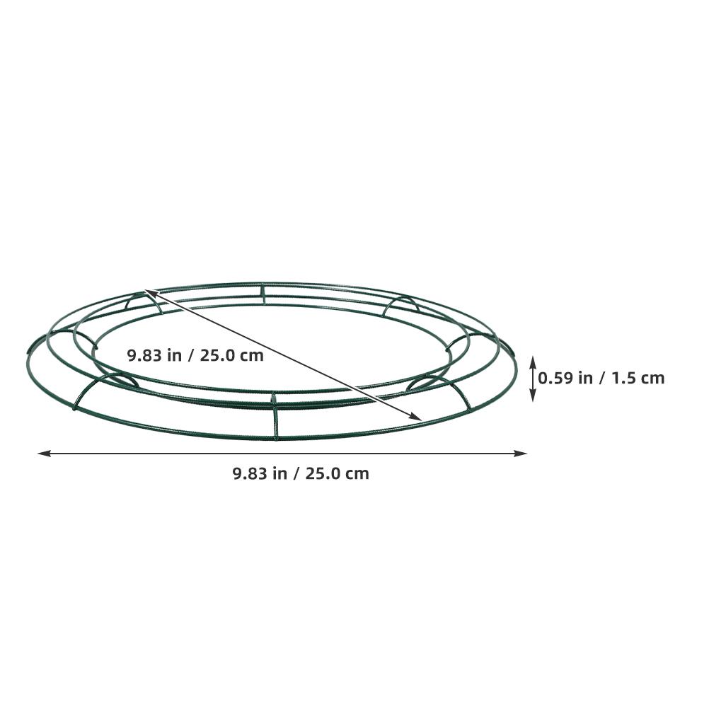 

2pcs 10 Inch Round Iron Wreath Frame Metal Floral Hoop Ring Diy Crafts Frame Christmas Wedding Party Decoration Sturdy зелений