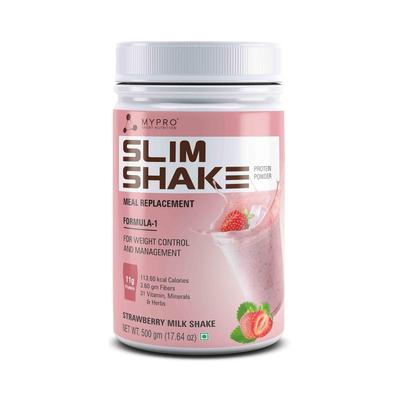Frullato proteico Fragola (500 g), Proteine in Polvere Slim Shake (Frullato alla fragola),  Mypro Sport Nutrition