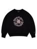 LA MAISON STUDIO Women'S Crop Circle Logo Embossed Le Lis Heavy Terry Sweatshirt Blackpink (Fcd3Ts701W)