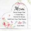 2D Flat Mothers Day Gifts Desktop Decoration Plaque, Flower Design, Home Decor Plaque Hanging Wall Art Decorative Garden Decoration for Room Door Sign
