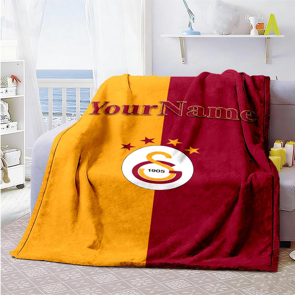 Galatasaray 112 Customize Your Name Blanket Multi-purpose Customizable Blanket Soft Warm Cozy Versatile for Bed Picnics Office Living Room