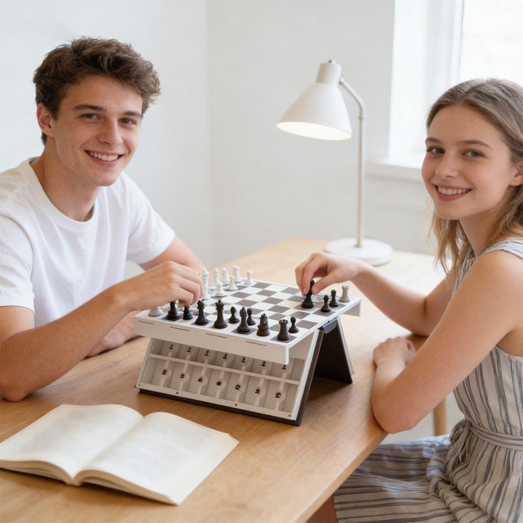 Chess, 3D Printed Chess Book, Book Board Games, Chess Set, Books Design Folding Board Game For Adults, Portable Compact Game Set And Decorat