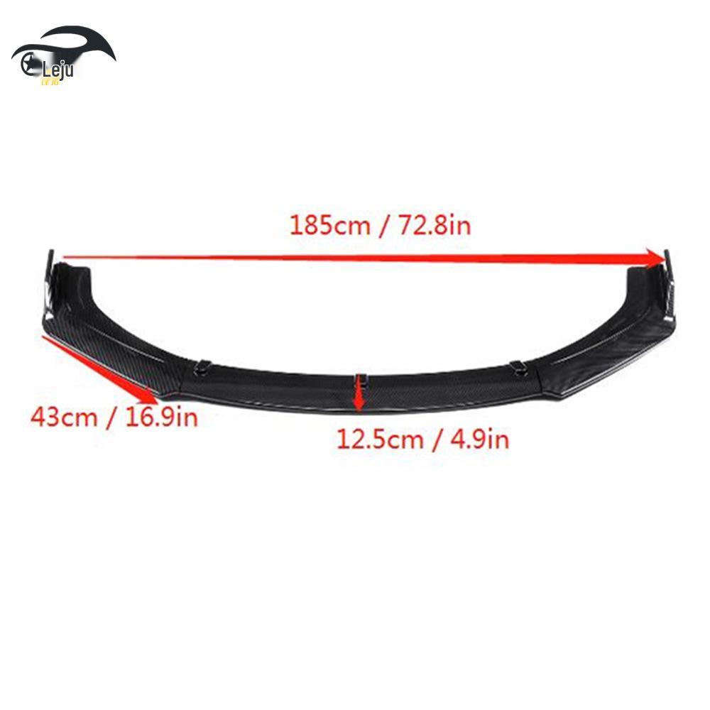 Lesklý černý přední lip pro Honda Civic 2016-18 Rozdělovač Rohové krytky Bodykit