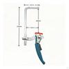 Ratchet Bar Clamp Heavy Duty Quick Grip FClamp NonMarring Pads Track Saw Accessory for Woodworkers,