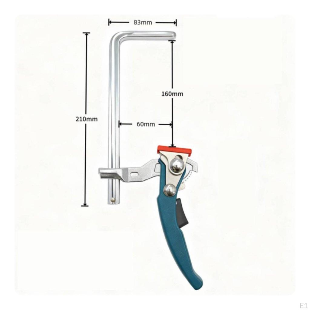 Ratchet Bar Clamp Heavy Duty Quick Grip FClamp NonMarring Pads Track Saw Accessory for Woodworkers,