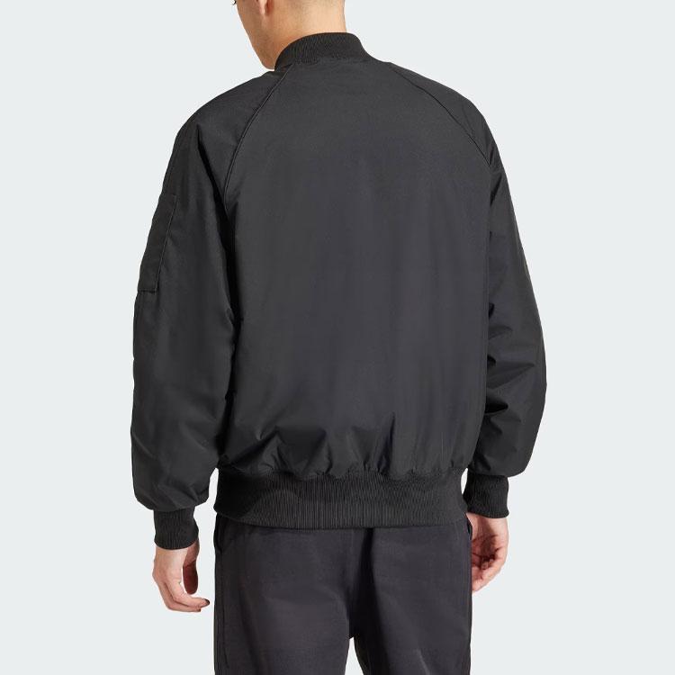 Adidas Originals SST Bomber Jacket Solid Logo Sports Long Sleeve Jacket Men Jacket Black IS5385