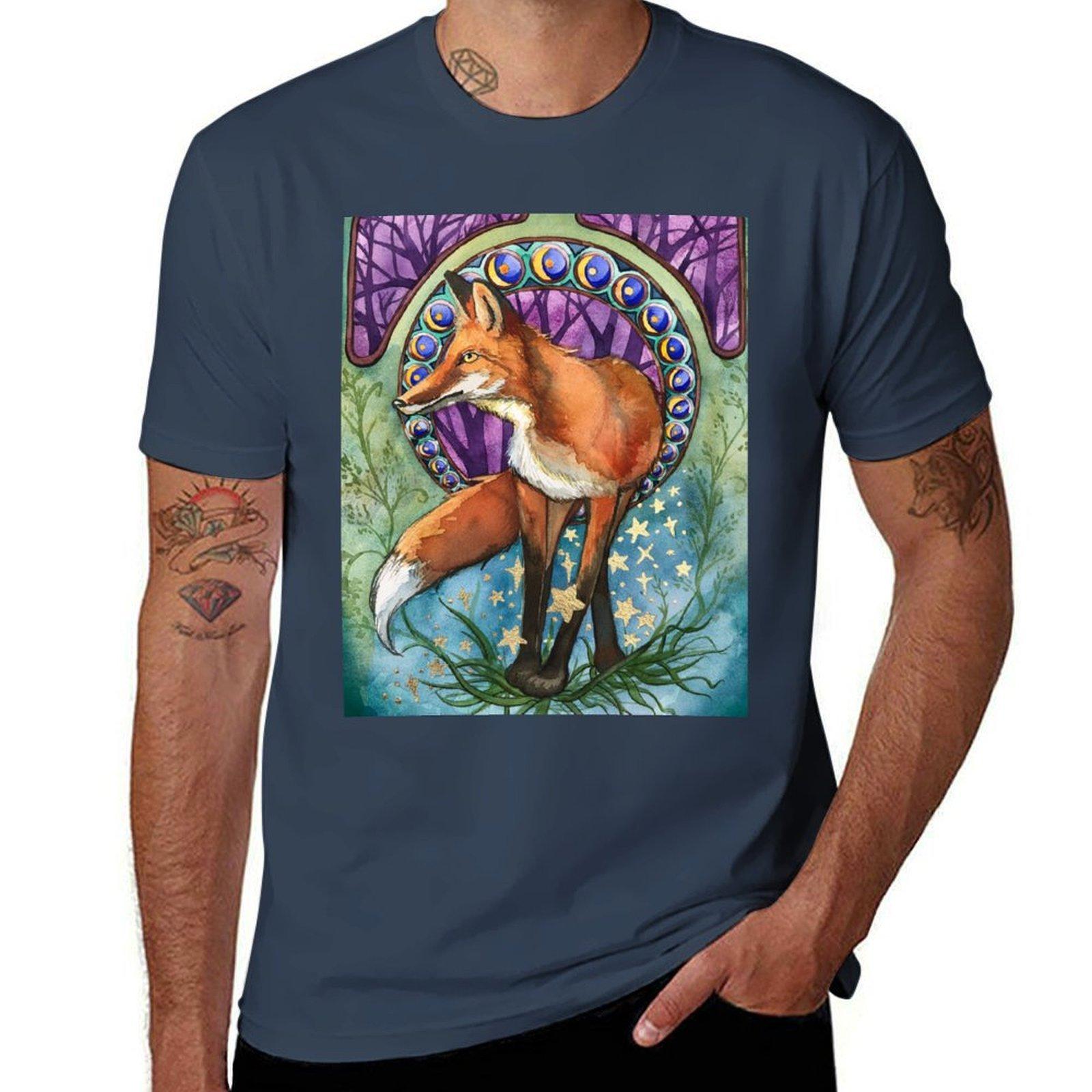 Fox in Dreaming TShirt Urban Casual Loose Fit Tee S