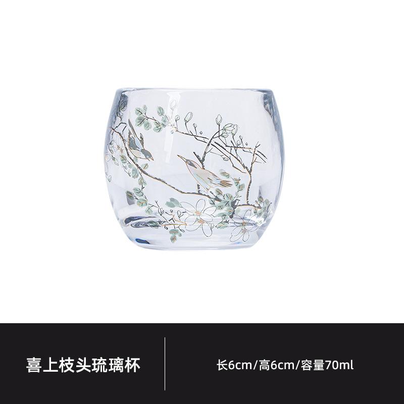 

70ml Glazed Glass Teacup Creative Tea Bowl Tea Pair Tea-tasting Meditation Cup Chazhan Master Cups Dahongpao Teaset Decoration As Your Choose