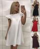 Elegant New Women's Boho Evening Cocktail Party Dress With Exquisite Lotus Leaf Sleeves