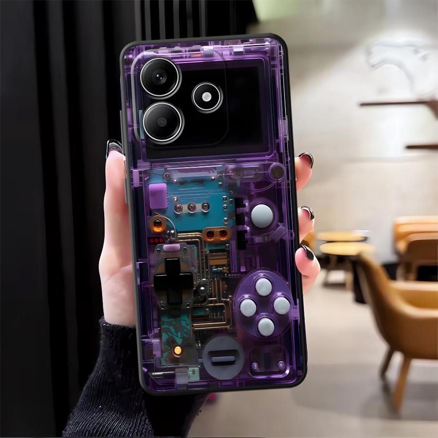

Phone Cover Case for Xiaomi Redmi Note 14 10 12C 13C 13 Pro Plus A3 K80 A1 9 8 7 A4 A5 12 11 14C A2 K40 A1 Purple Gaming Console Redmi Note 7