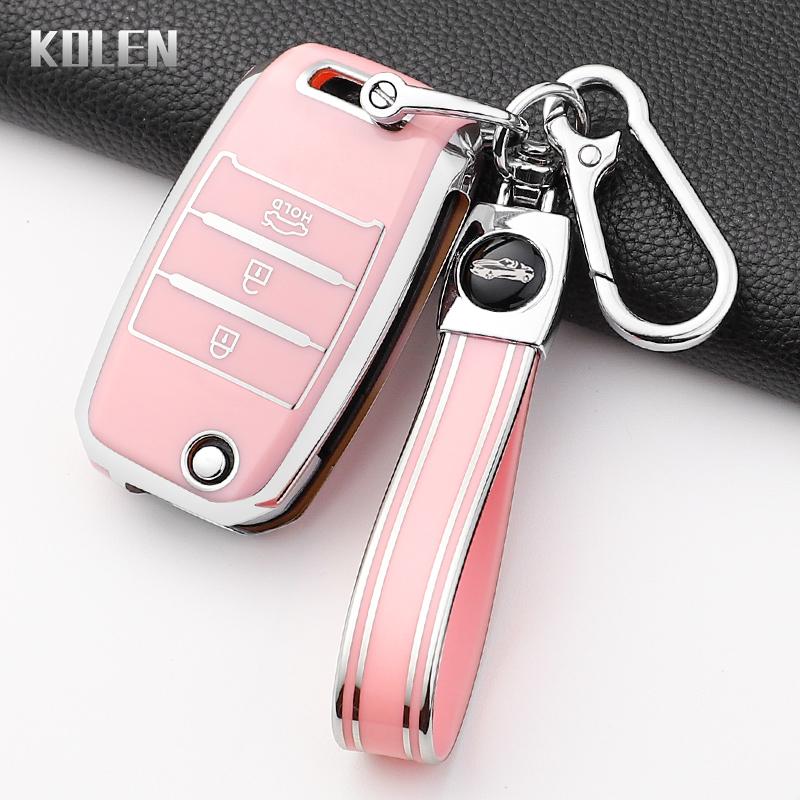 Fashion Tpu Car Folding Key Case Cover For Kia Rio 3 K2 Ceed Cerato K3 K5 Sorento Sportage Soul K4 Picanto Optima Forte Stinger