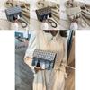 Style Woven Mini Shoulder Bag With Chain Strap For Casual Travel
