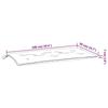 VidaXL Garden Bench Cushion, Bench Cover with String Ties, Waterproof Outdoor Cushion, Cream 100x50x7 Cm 361566