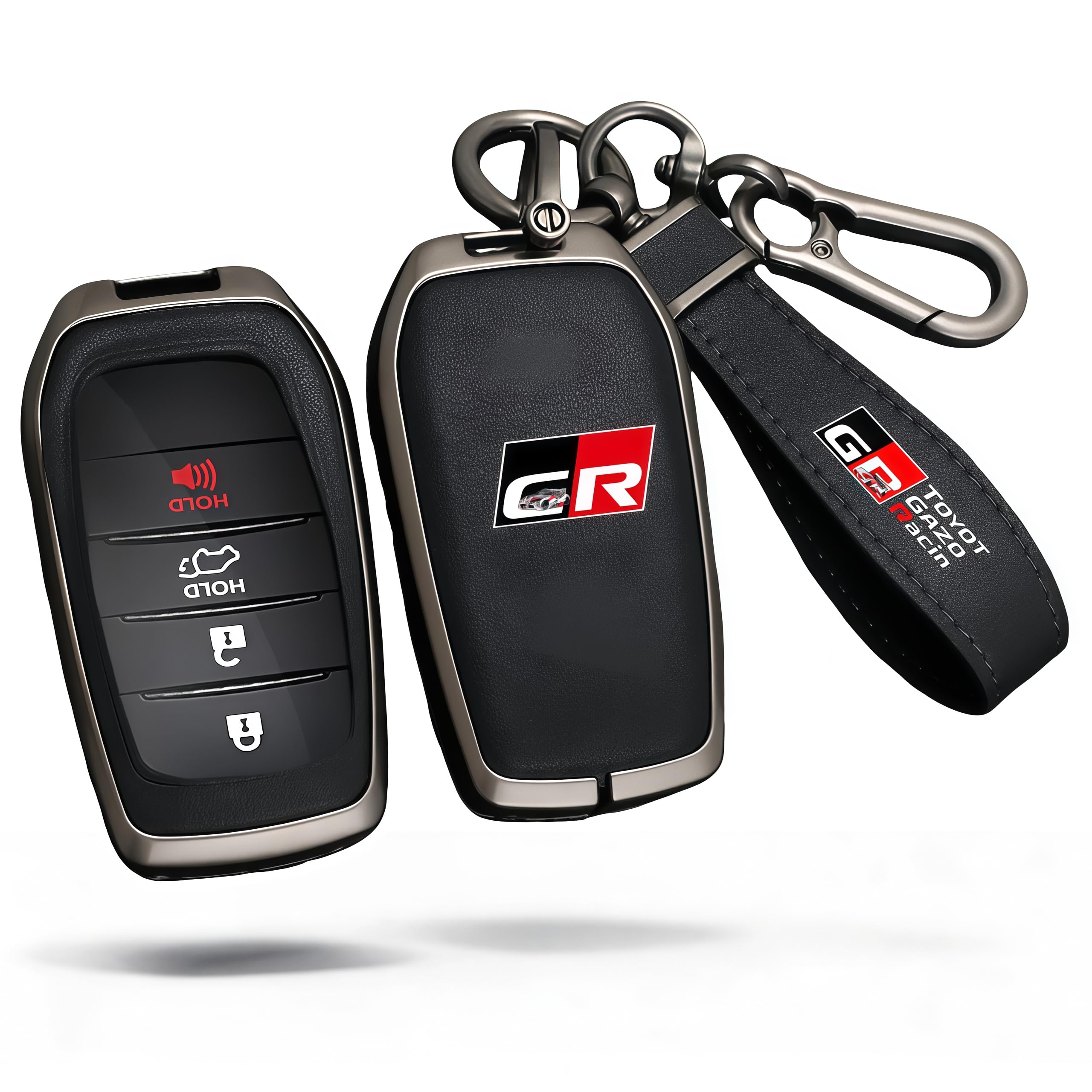 

Genuine Leather Smart Key Case for Toyota GR Corolla GR Prius 60 Crown Yaris Cross 10 and New Features a zinc alloy frame for scratch and impact radio чёрный