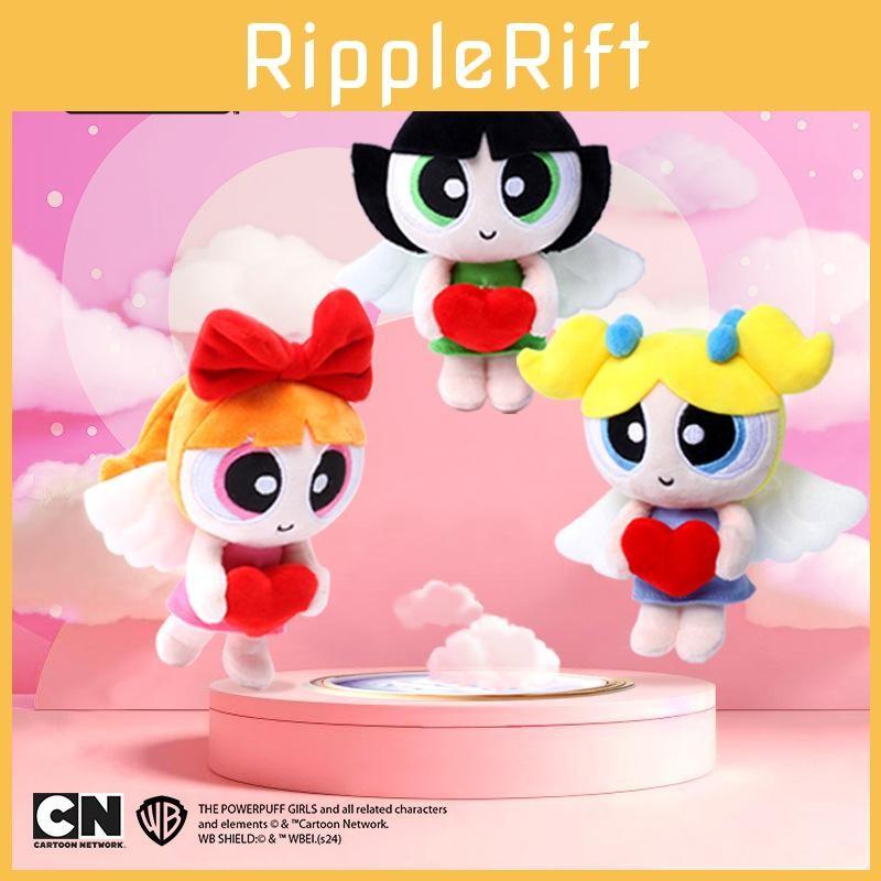 Girls Powerpuff The Blossom Bubbles Buttercup Angel Plush Keychain Design Bow