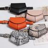 Fashionable Small Waist Bag Versatile Women Small Delicate Snake Skin Decorative Belt Saddle Bag Fashionable Sweater Belt Trendy