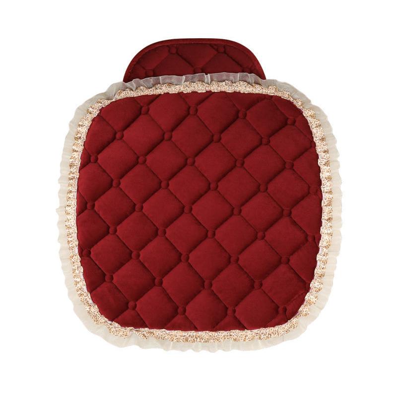 Car Cushion 1pc Plush Warm Cotton Pad Comfortable Lace Car Cushion Non-slip Breathable Car Cushion