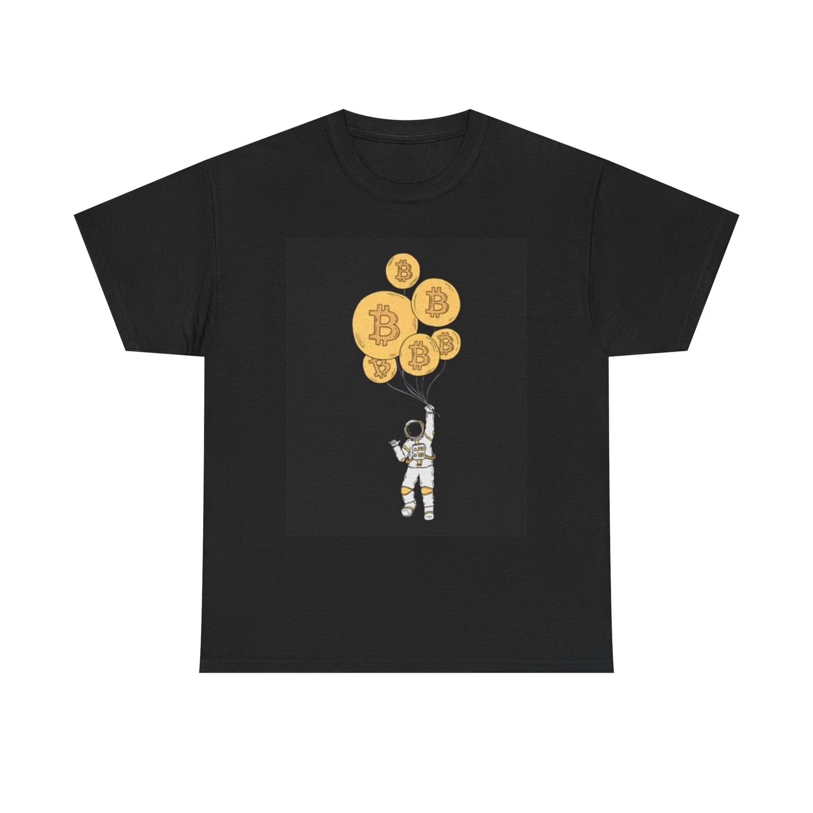 Men s and Women s T-shirts Bitcoin Astronaut To The Moon Crypto Unisex Heavy Cotton Tee L