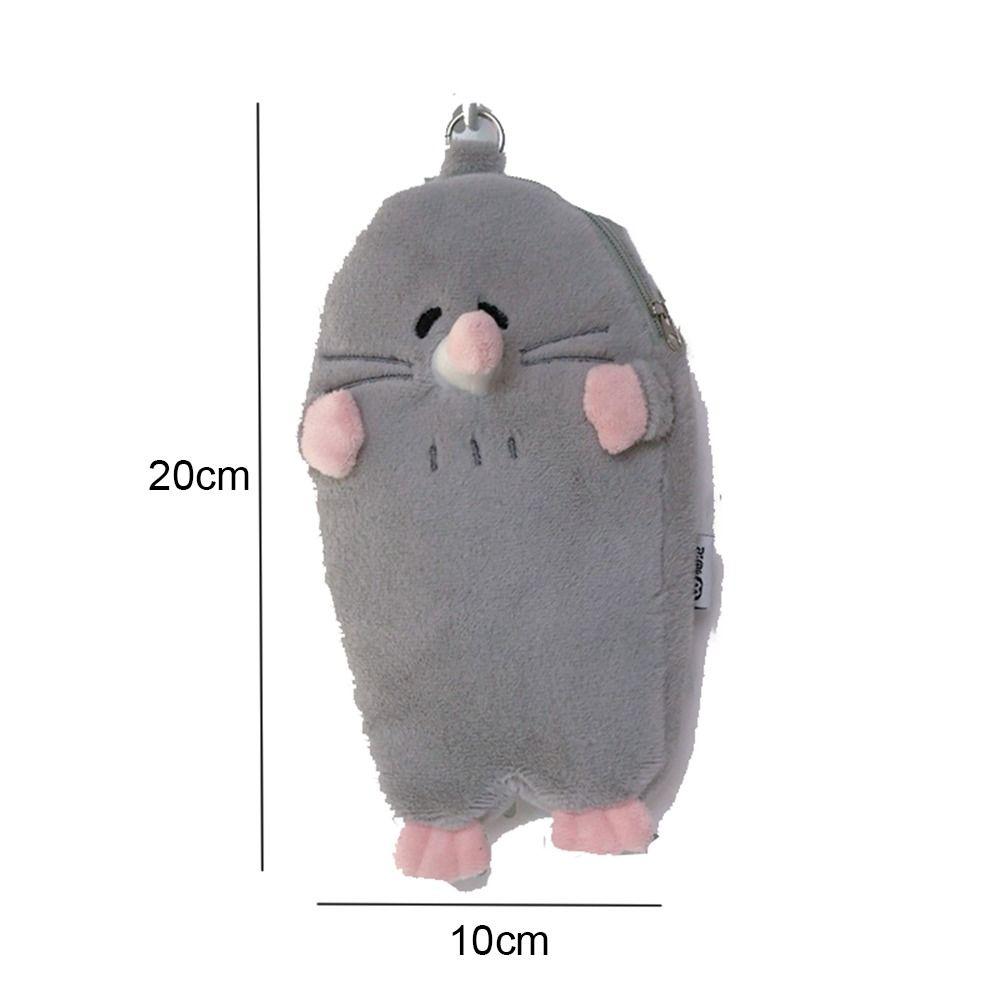 Plush Stationery Storage Bag 3D Stationery Case Durable Mole Pencil Case  Middle School Student