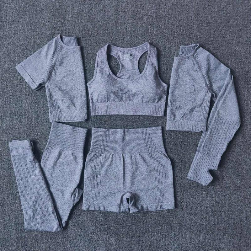 Seamless Women's Yoga Set: 2/3/5PCS Workout Sportswear