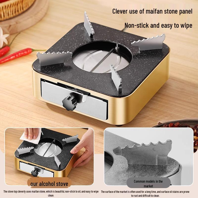 Solid Alcohol Dry Pot Cookware: Commercial & Household Drawer-Type Stove Base