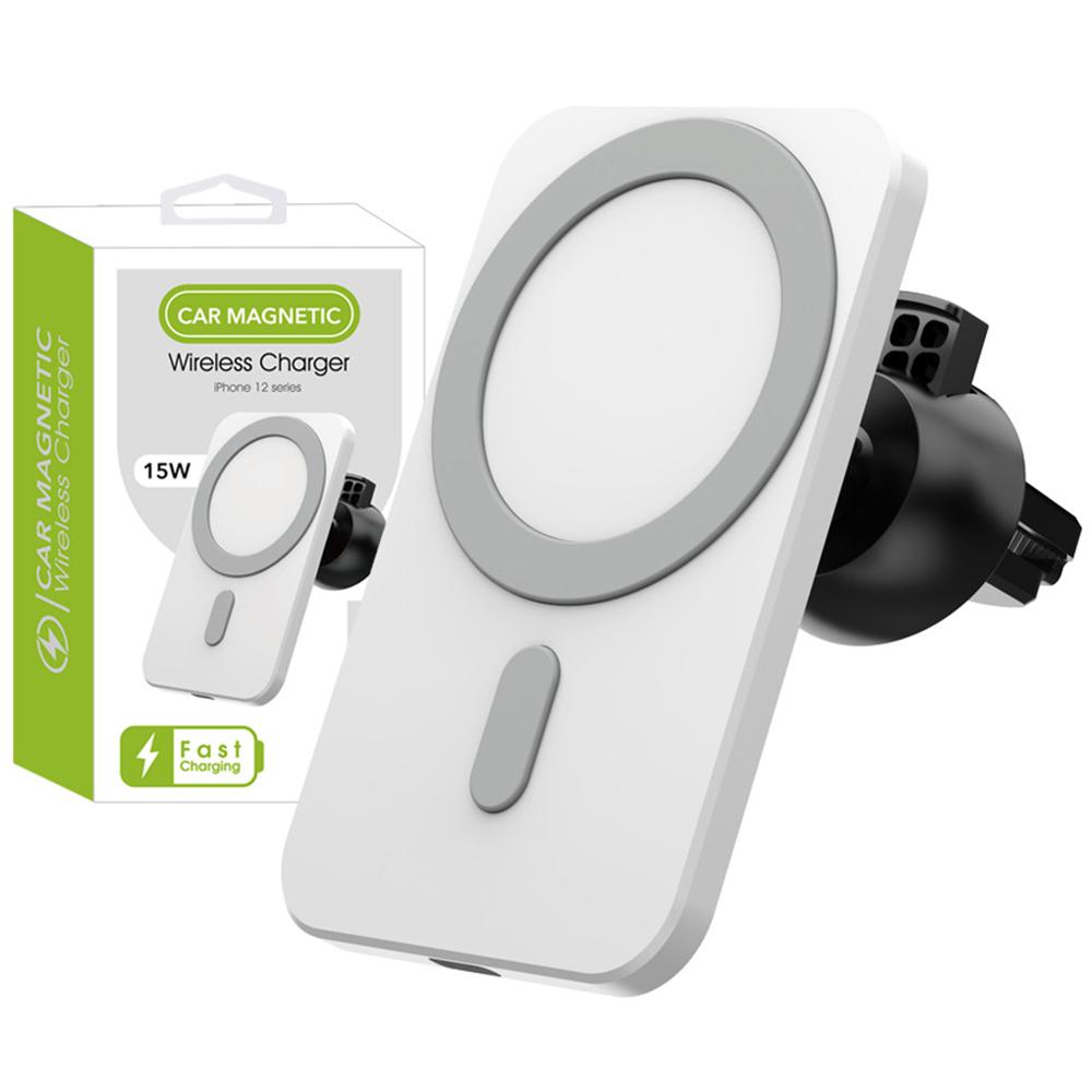 W87 Car Air Outlet Phone Mount Magnetic Wireless Charger Cell Phone Bracket Compatible with MagSafe