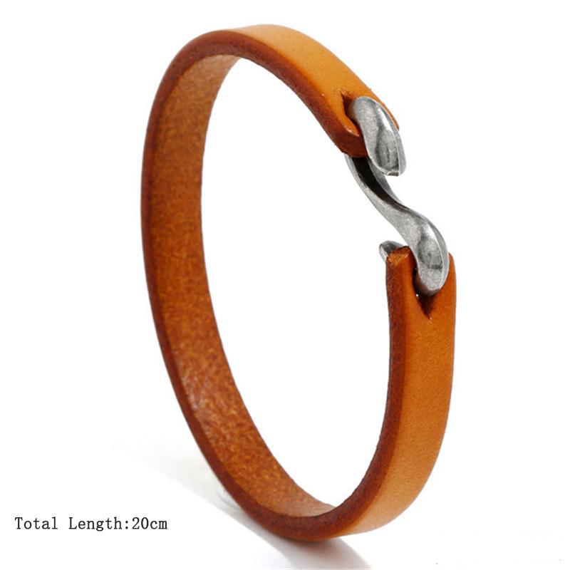 Simple Style Genuine Leather Wrap Bracelet 3 Color Antique Simple Leather Braclet For Men Wristband Jewelry pulseira masculina