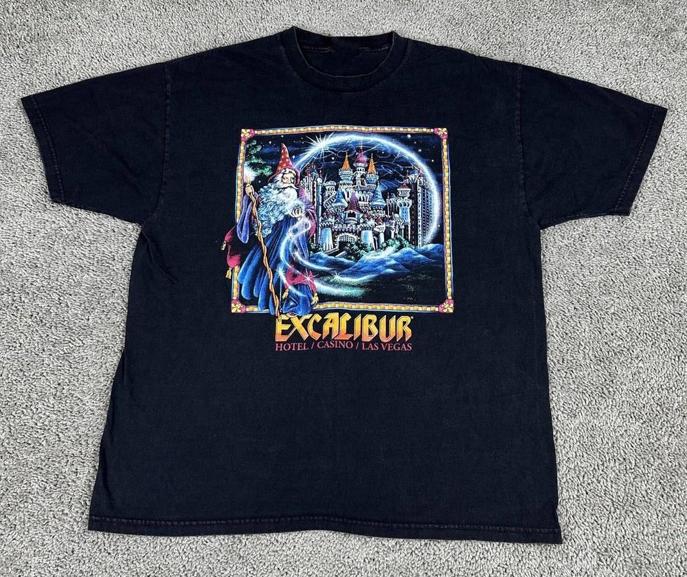 Excalibur Hotel Casino Las Vegas Shirt Size S-5XL Reprint Unisex T-Shirt XXXXL
