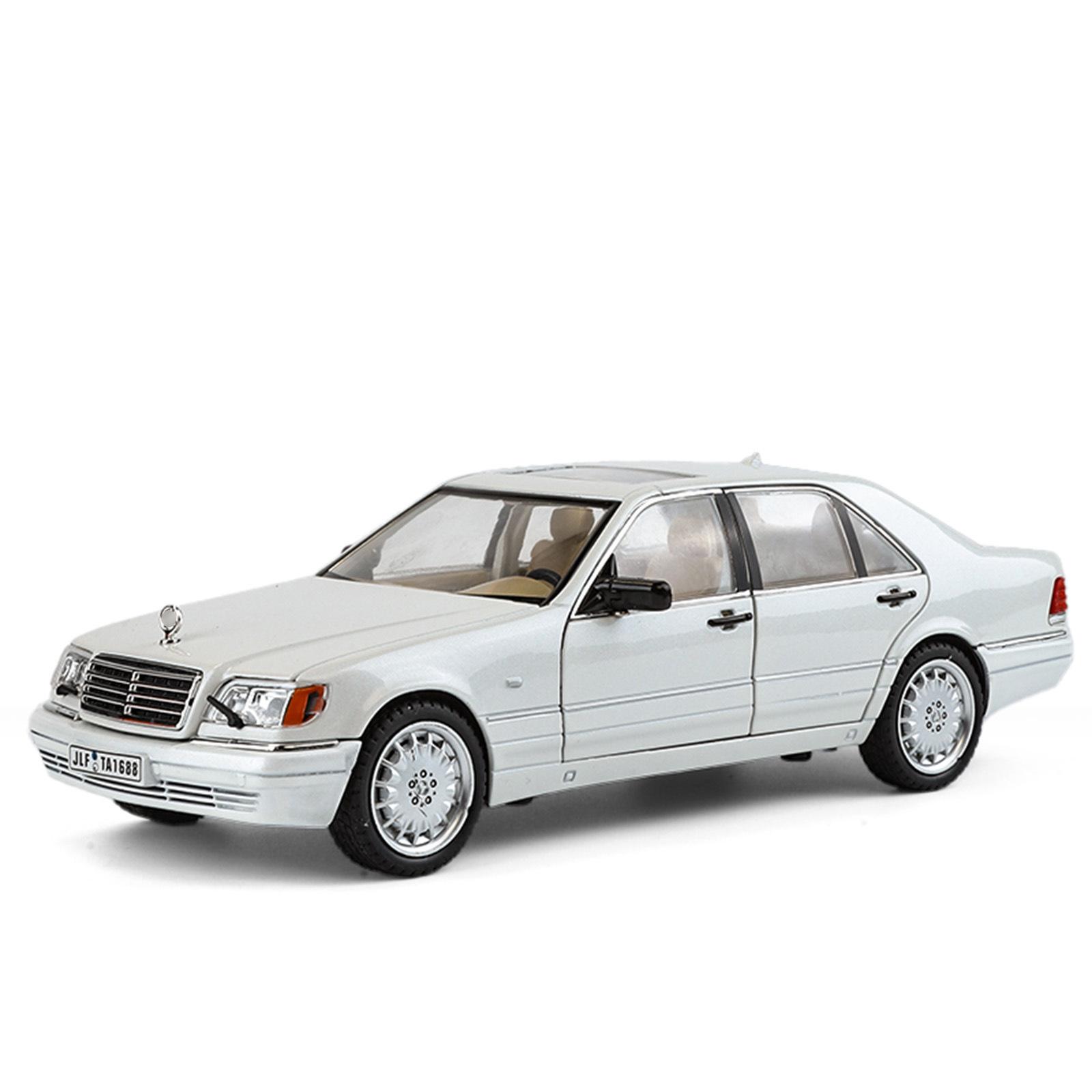 

Масштаб 1/24 Benz W140 320SEL Классический лимузин Литая модель автомобиля Коллекционирование Хобби Украшение рабочего стола Подарки для друга чёрный