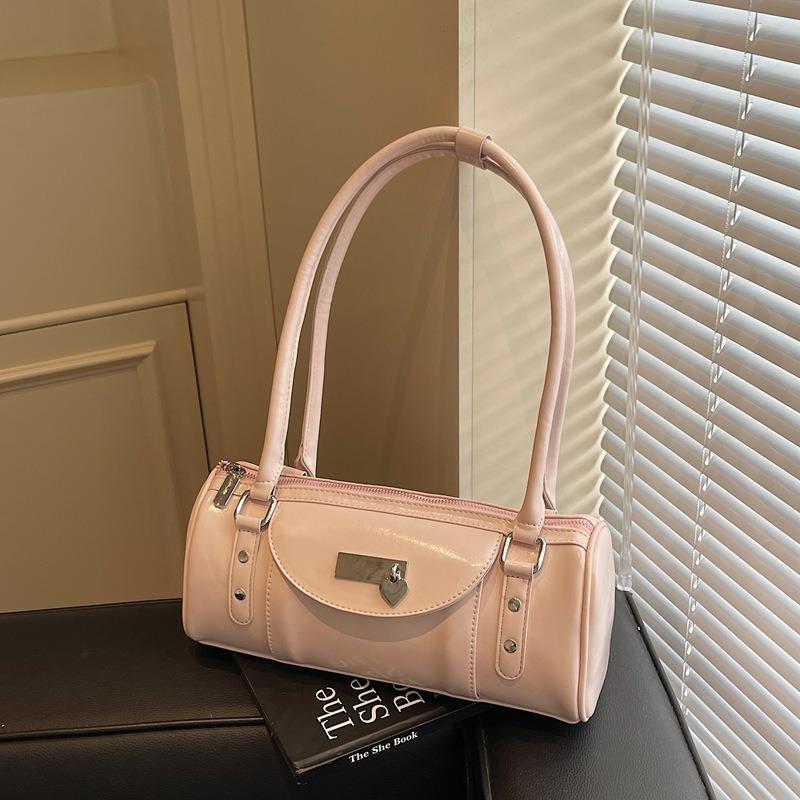 

Нишевая высококлассная сумка для боулинга, женская новая модная универсальная простая наплечная сумка-подушка розовый