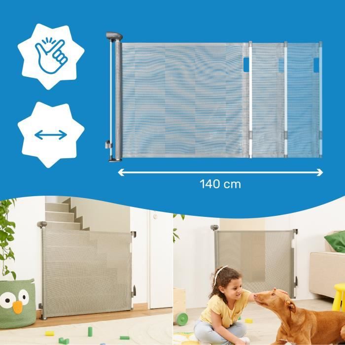 BADABULLE einziehbares Schutzgitter SAFE & ROLLEN