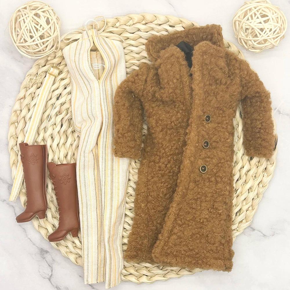 Bambola Supermodella da 32 cm Vestiti Completo Moda Europea Serie Maglione Giallo Set di Accessori Abito da Principessa Giocattoli Fai-da-te Regali per Collezionisti