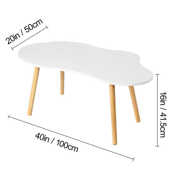 Small Coffee Table, Mid Century Modern Tea Table, Living Room Center Minimalist Display Coffee Table with Cloud