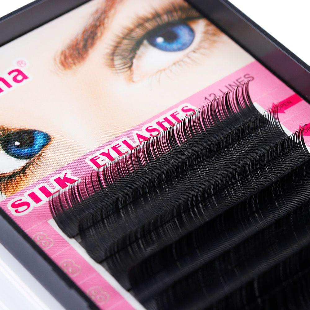 Natural Long Volume Individual False Eyelashes Mixed Length  Eyelashes Extension Soft Faux Mink