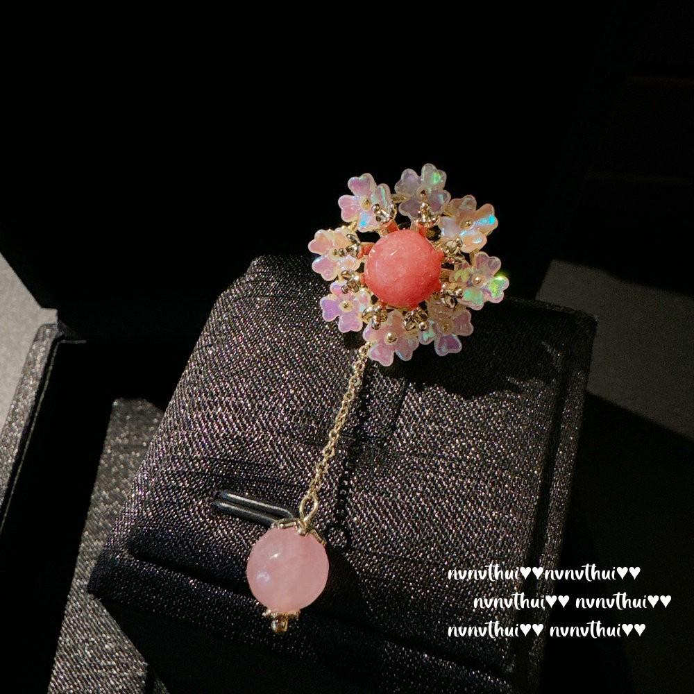 Flower Fairy Crystal Butterfly Pearl Earrings, Conch Beads, Pink Crystal Love Pearl Necklace, Brooch