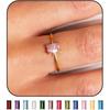 Retro Zircon December Birthstone Ring with Copper and Gold Preservation