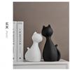 Ceramic Cat Figurine Modern Minimalist Home Decor Living Room TV Cabinet Couple Bedroom Wedding Gift