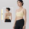 Damen Color-Block Yoga-Set: Patchwork Sport-BH, Antibakterielle V-Ausschnitt High-Waist Bauchkontrollhose