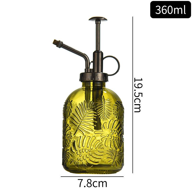 New Colorful Glass Flower Watering Sprayer Maple Leaf Shape High-End Hand-Press Type360mlGarden Sprinkler Spray Bottle
