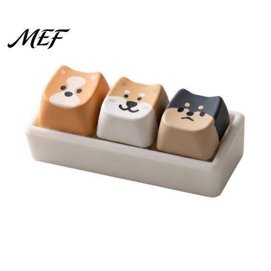 Office Anxiety Relief Toy Cartoon Dog Fidget Keyboard Toy, 1/2/3/4/9-Key Push Button Stress Mini for Backpack Handbag Purse Charm Tactile Feedback