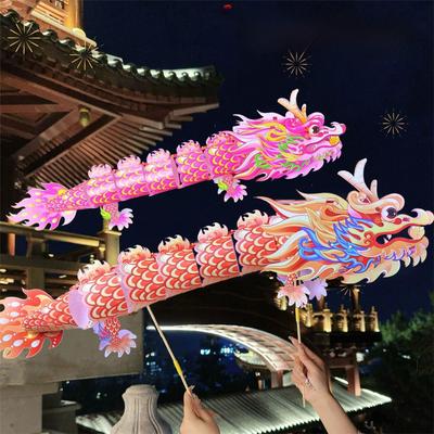 Chinese Style Dragon Lantern Handmade Making Material Package Portable Dragon Lantern Hanging Dance Dragon