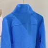 Korean Style High-end Solid Color Zipper Sweatshirt for Women New Loose Lazy Style Casual Pullover Versatile and Comfortable Top