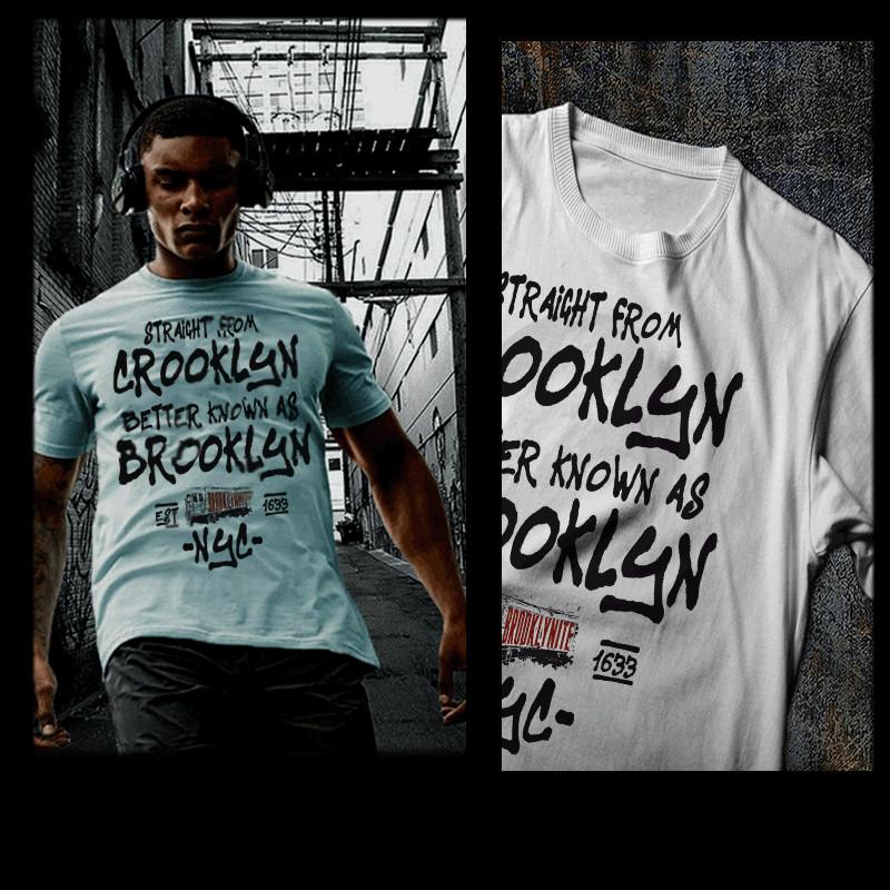 

Brooklyn T-shirt I m from BK New York NYC Brooklyn train NY Straight from bk tee L