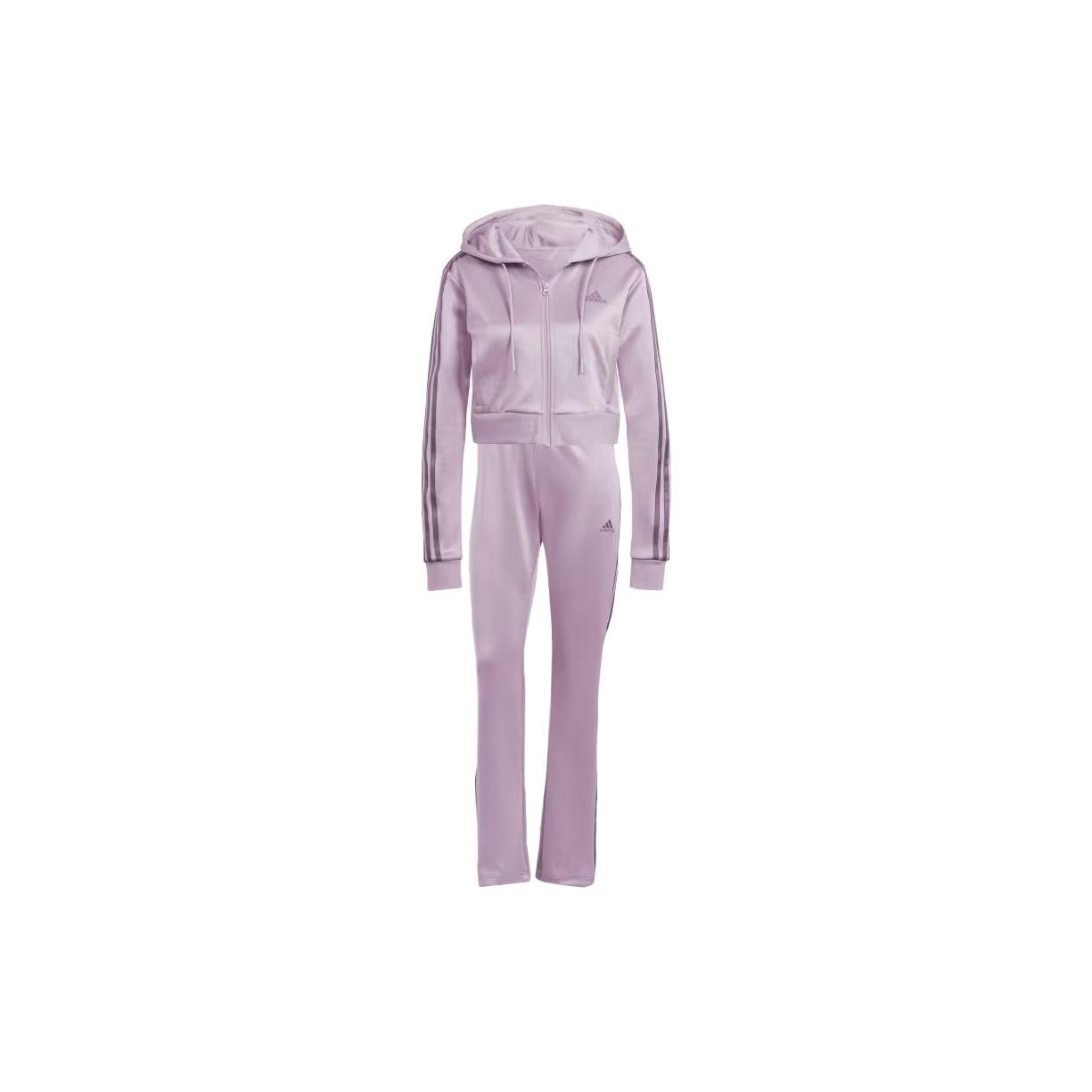 

adidas GLAM TRACK SUIT Women s Slim Fit Tracksuit Purple IS0914 XL