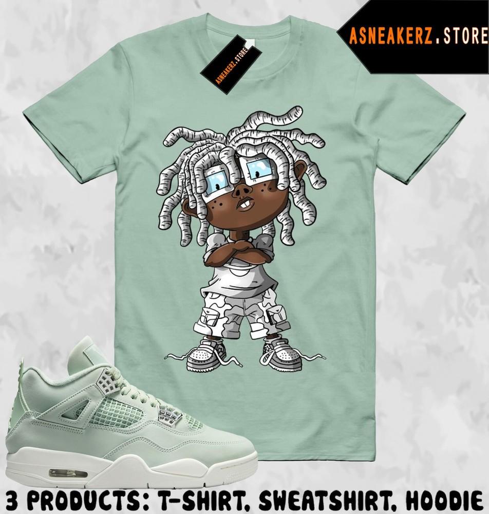 Shirt Matching AJ 4 Abundance Seafoam Sail Match Sneaker Chongo Rugrats T-Shirt Unisex T-Shirt L