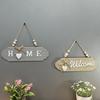 Decorative House Sign with Bow Knot Decor Letter Print Hanging Sign Versatile Door Welcome Sign Home Decoration