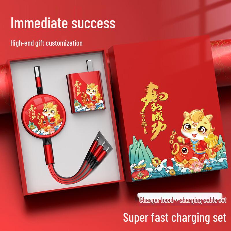 Customizable 3-in-1 Fast Charging Cable Gift Set