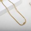 Stainless Steel European & American Round Snake Clavicle Chain - Titanium Knotted Couple Necklace for Women