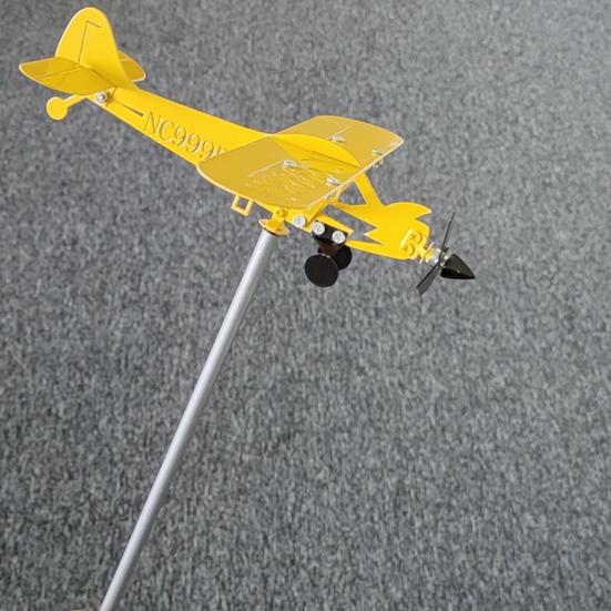 Wetterfahne für den Außenbereich, kreative gratfreie Eisenkunst, 3D-Flugzeugform, Windspiel, Statue, Gartendekoration, Heimdekoration